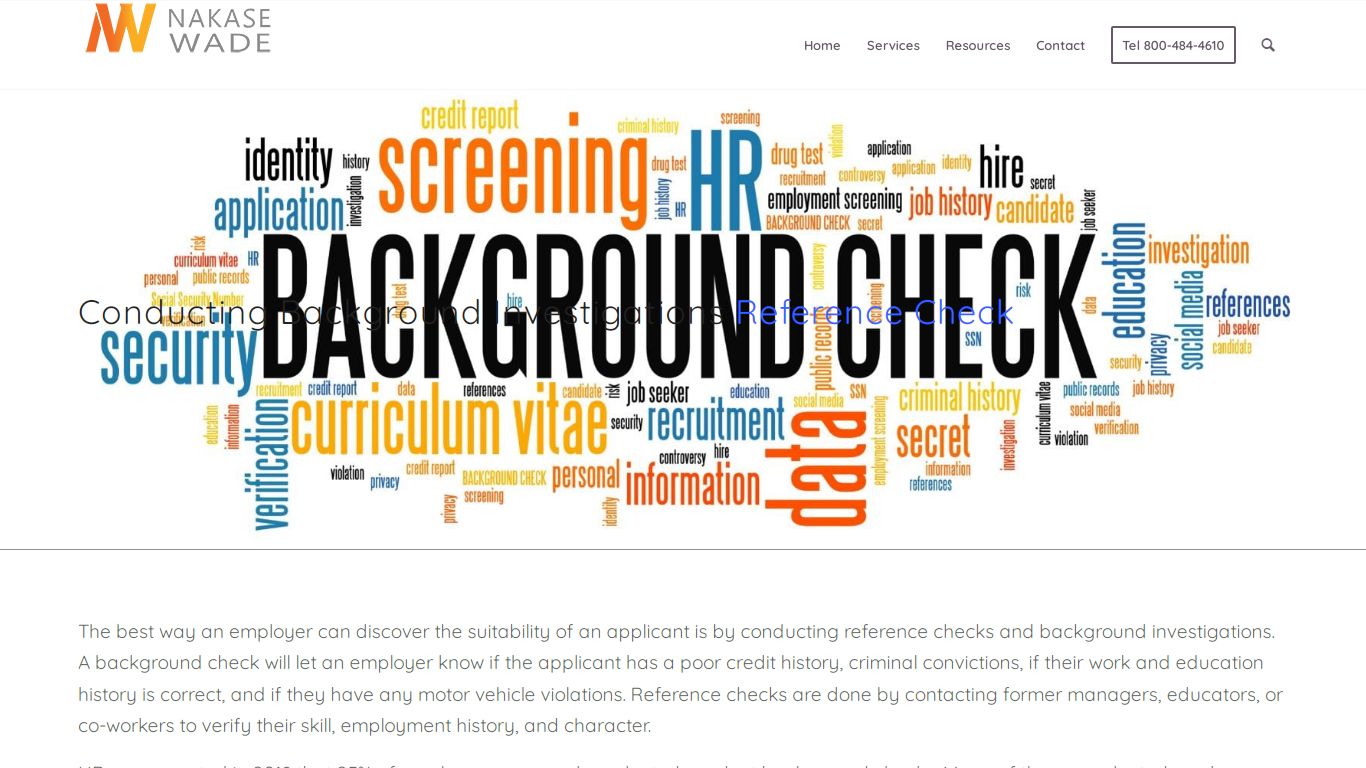 Conducting Background Investigations and Reference Checks